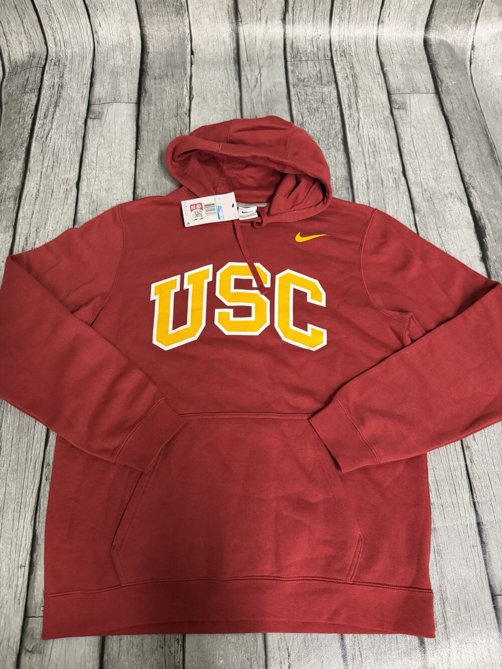 NWT Men’s Nike USC Trojans Hoodie Arch Logo Sz Medium Cardinal Red